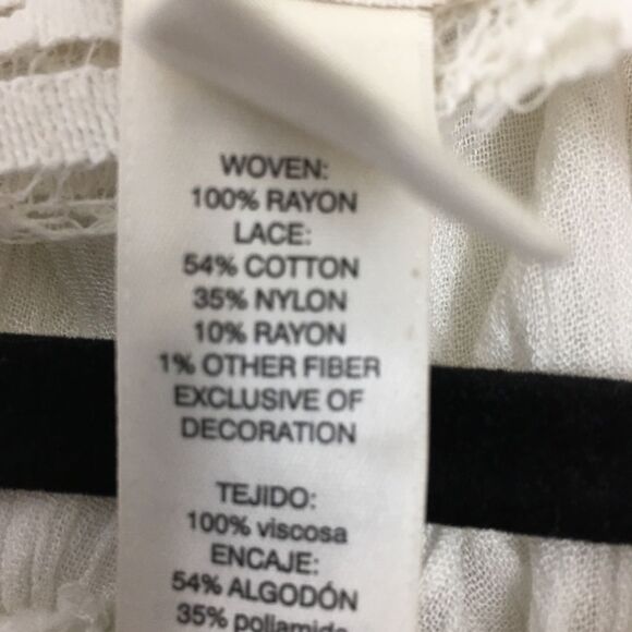 Chicos Top Hi‎ Lo Lace Ivory Ecru Size 1 Pullover - Picture 10 of 10